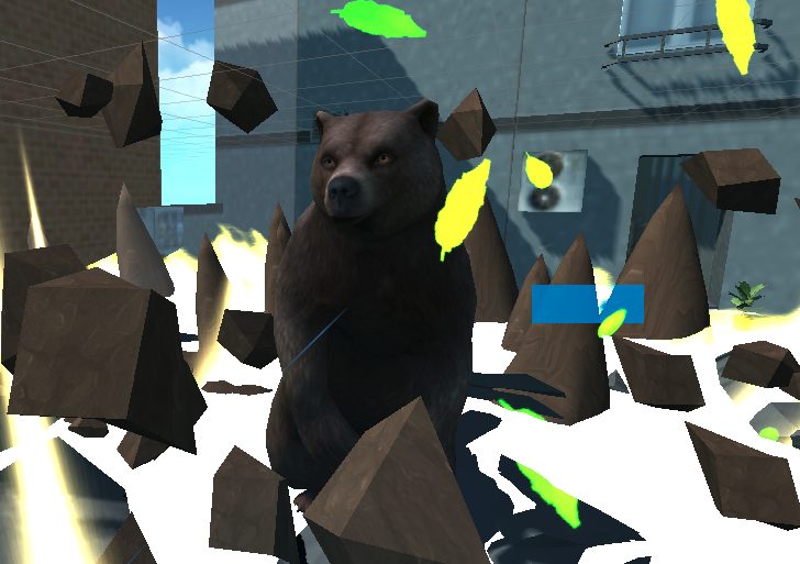 クマの顔アップ